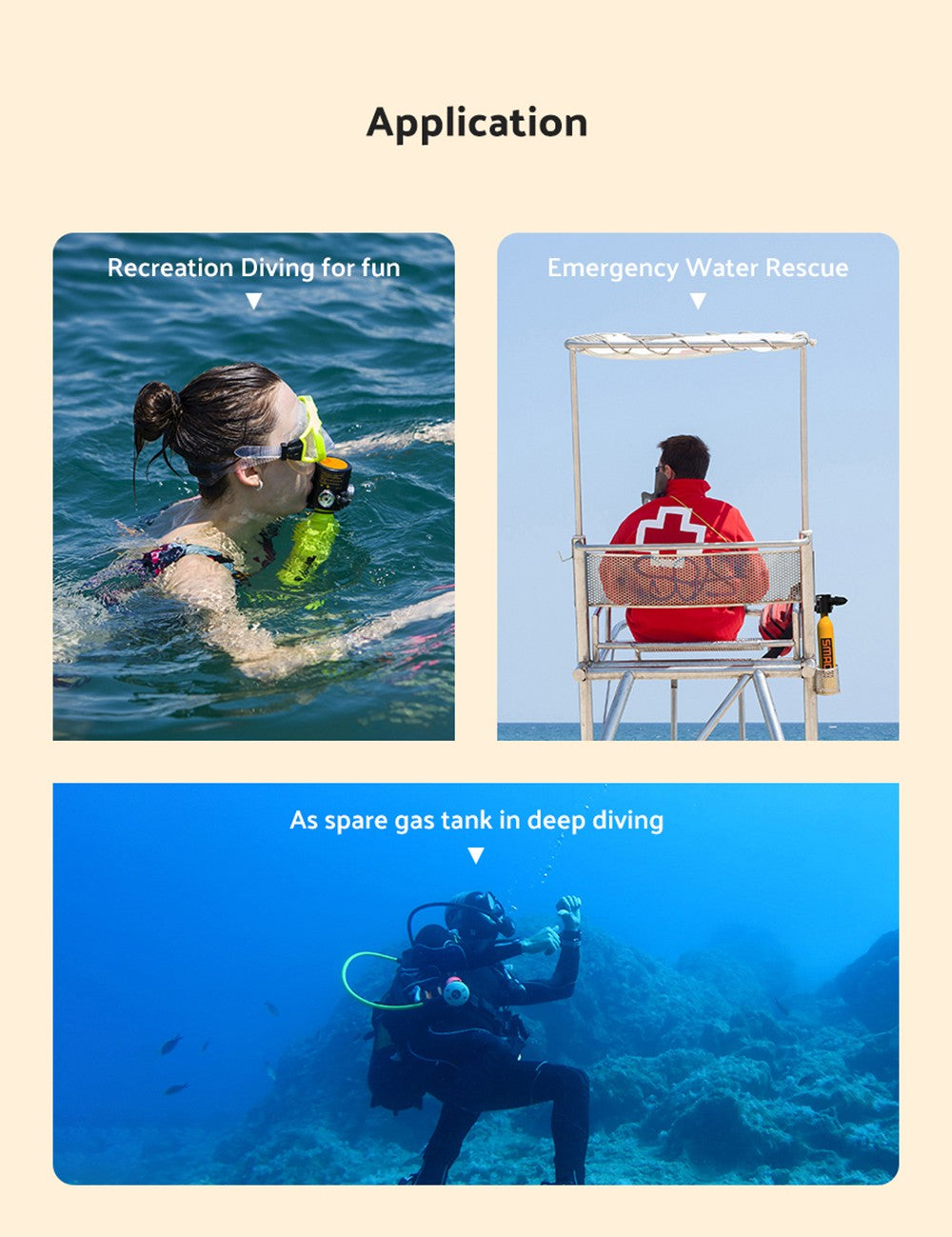 SMACO S500 0.7L Mini potápačská nádrž - čierna