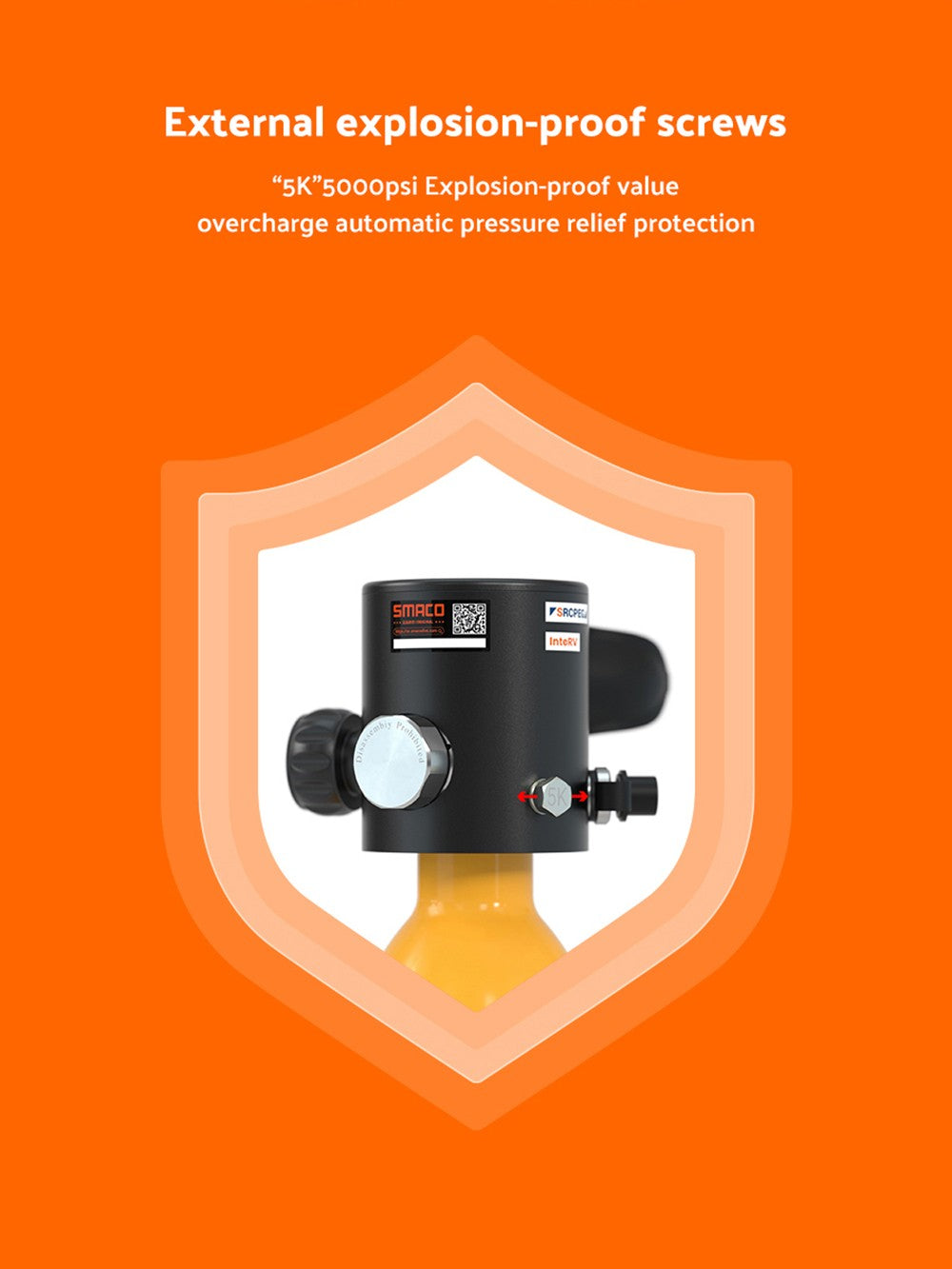 SMACO S500 0.7L Mini potápačská nádrž - čierna