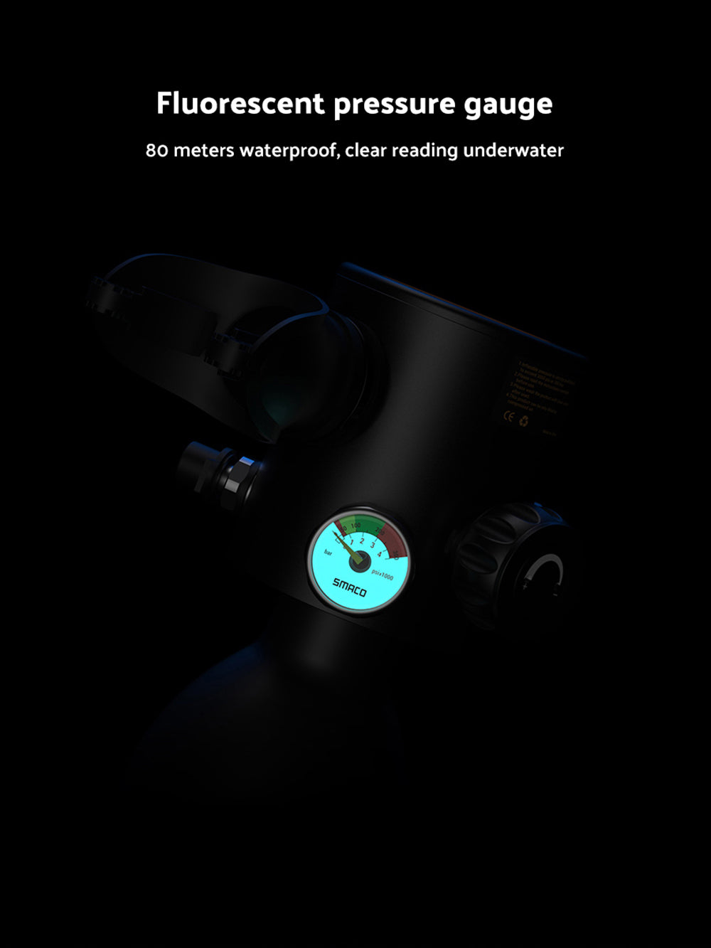 SMACO S500 0.7L Mini potápačská nádrž - čierna