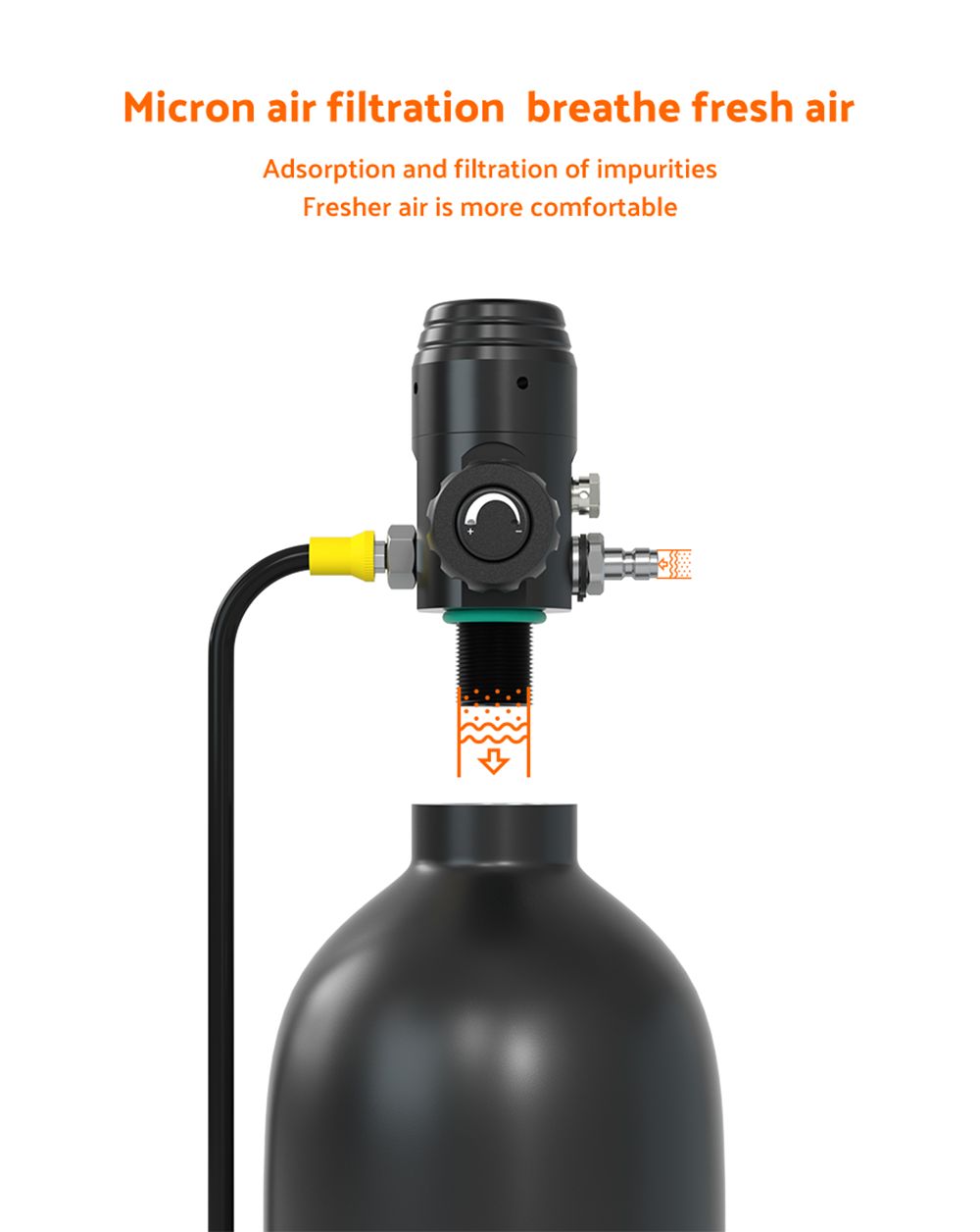 Potápěčská láhev SMACO S700 Plus 2L - Černá