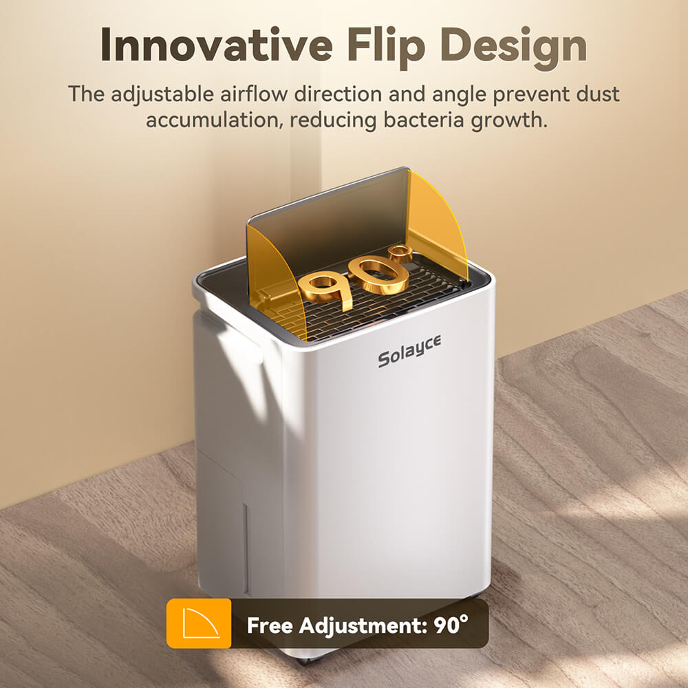 Odvlhčovač Solayce PD12R-02EE s 3,2l nádržkou na vodu, tichým chodom 35 dB a inteligentným dotykovým panelom