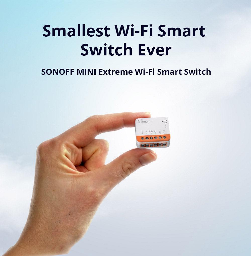 SONOFF MINI R4 Extreme WiFi inteligentný spínač, ovládanie externého spínača, modul pre domácu automatizáciu, kompatibilný s Alexou a Google Home.