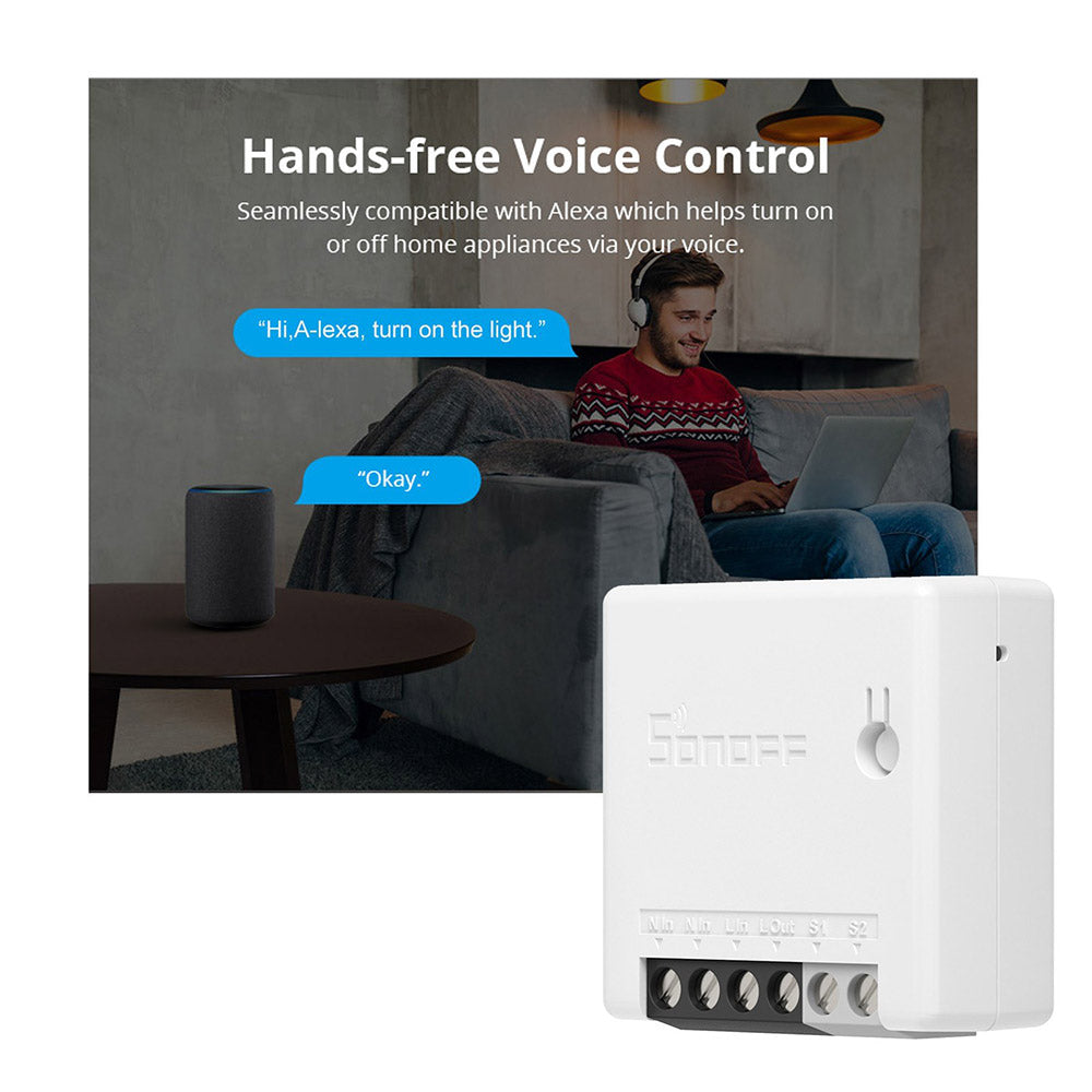 SONOFF ZBMINI Zigbee dvojcestný inteligentný vypínač kompatibilný s Google Home/Nest IFTTT a Alexou