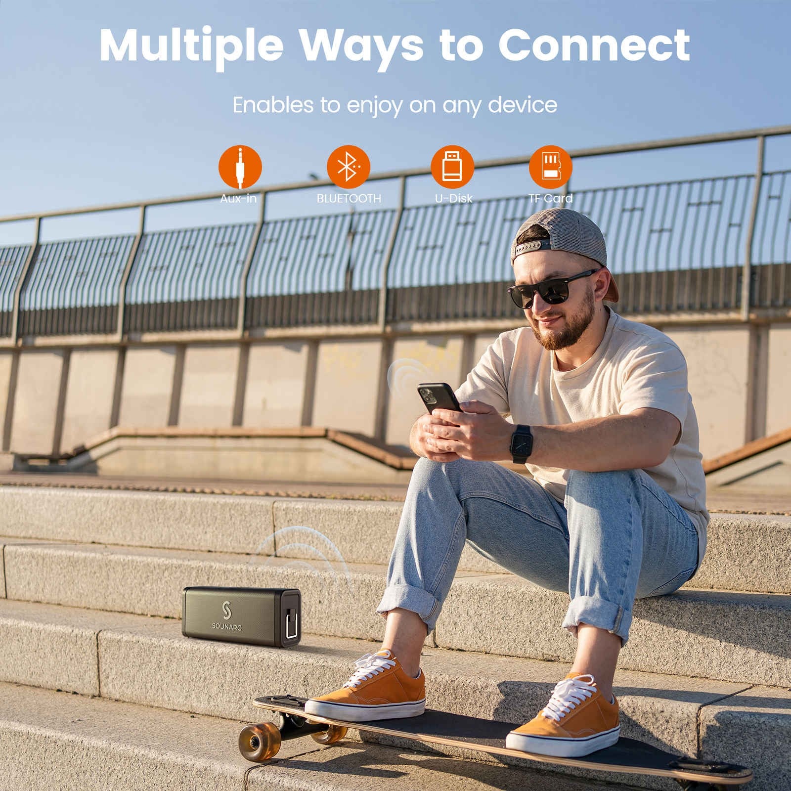 SOUNARC M1 Bluetooth reproduktor s dvoma mikrofónmi