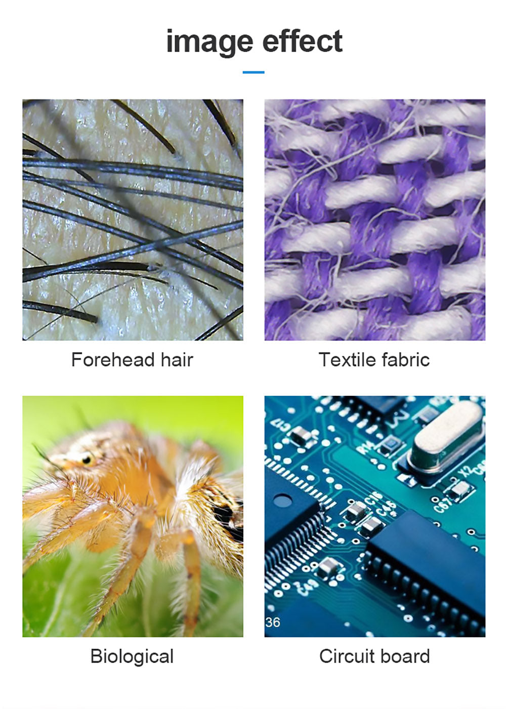 SUNUO 314 Inteligentný WiFi mikroskop, 0,3MP pixel, 360° otočný stojan, 1000x priblíženie, 8 LED svetiel