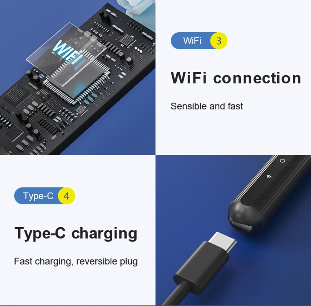 Inteligentný čistič uší SUNUO X8, stláčanie akné, 5MP HD kamera, 6-osový gyroskop, silikónové nástavce, WiFi pripojenie
