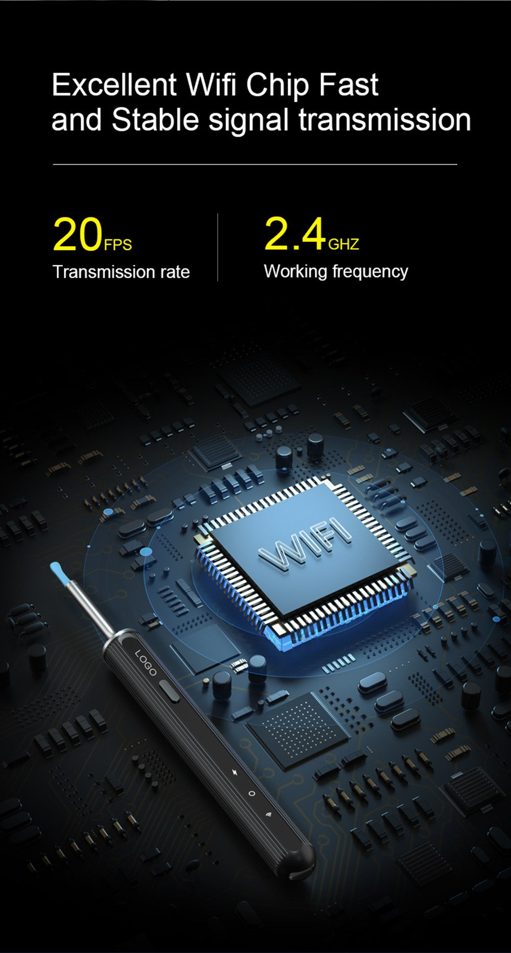 Inteligentný čistič uší SUNUO X8, stláčanie akné, 5MP HD kamera, 6-osový gyroskop, silikónové nástavce, WiFi pripojenie