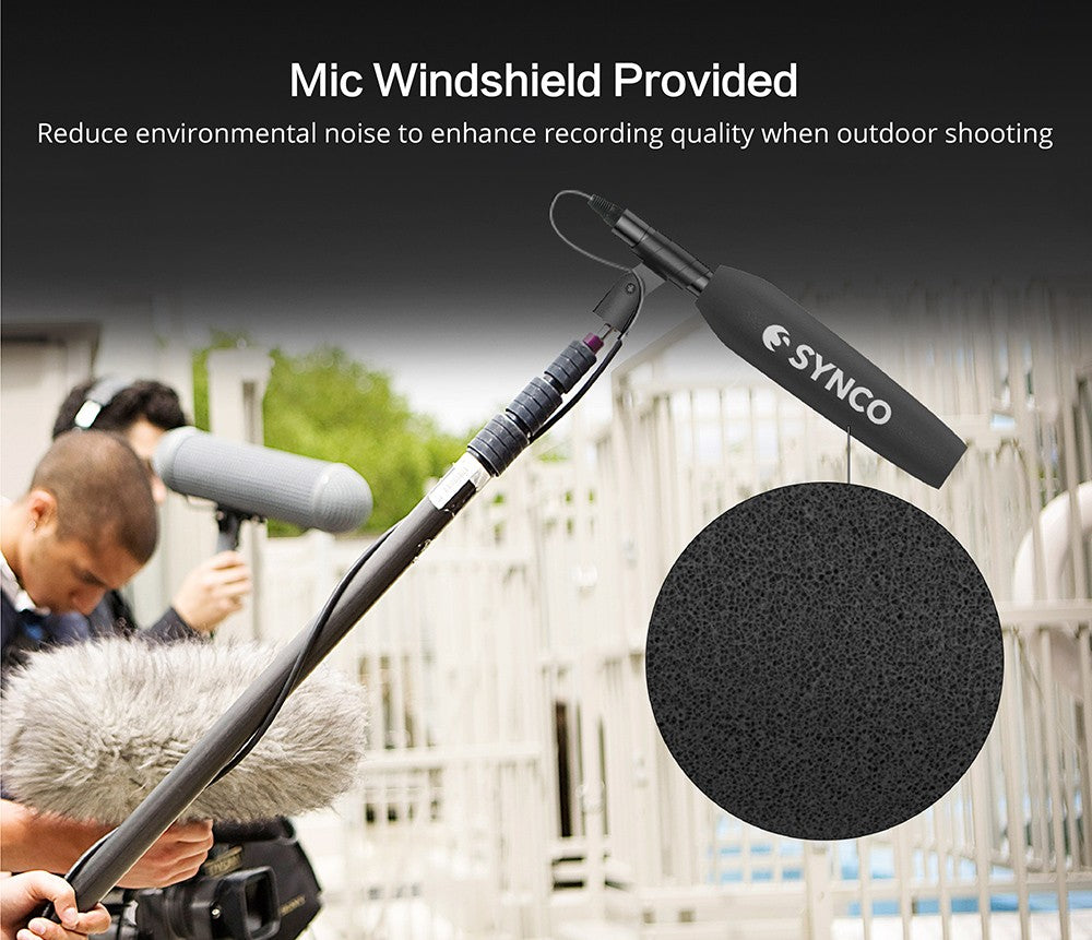 Hyperkardioidný puškohlasný mikrofon SYNCO D2