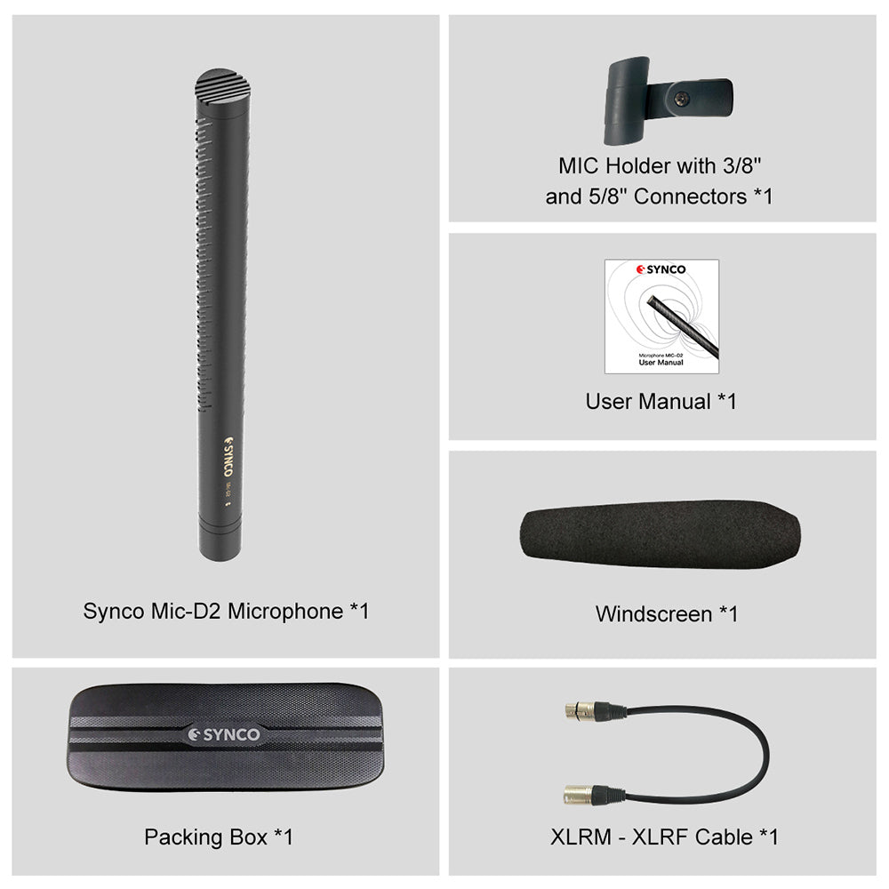 Hyperkardioidný puškohlasný mikrofon SYNCO D2