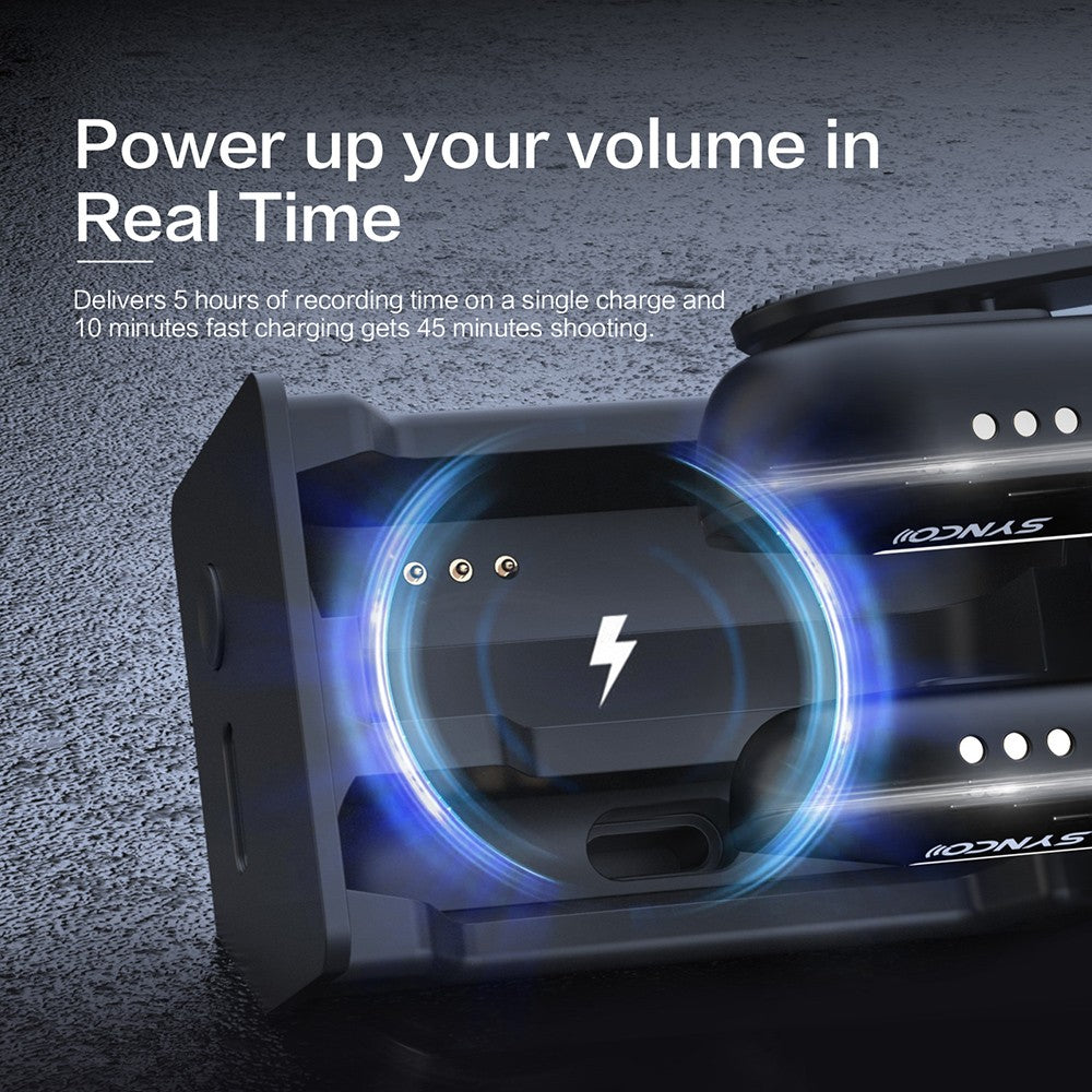 Bezdrôtový kondenzátorový mikrofón SYNCO P1S pre Android zariadenia s konektorom Type-C, automatické spárovanie po kontakte, dosah 150 m - prijímač Type-C