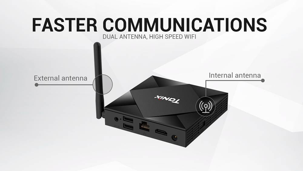 TANIX TX6S TV Box Android 10.0 AllWinner H616 4GB DDR3 RAM 64GB eMMC ROM 2.4/5.8G Dual WiFi 100Mbps LAN USB 2.0