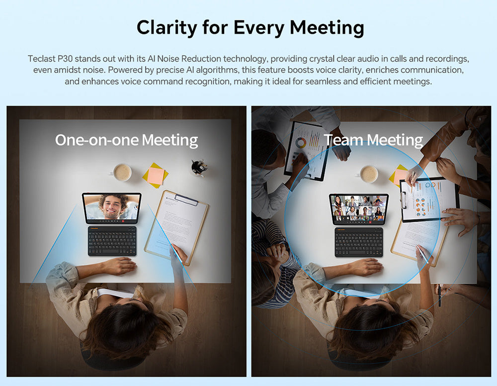 Tablet Teclast P30 s 10,1" displejom, Android 15, 4 GB RAM, 64 GB ROM, 5MP duálna AI kamera, rozlíšenie 1280x800, osemjadrový procesor, batéria 6000 mAh, port Type-C/GMS/Wi-Fi/Bluetooth/3,5 mm jack.