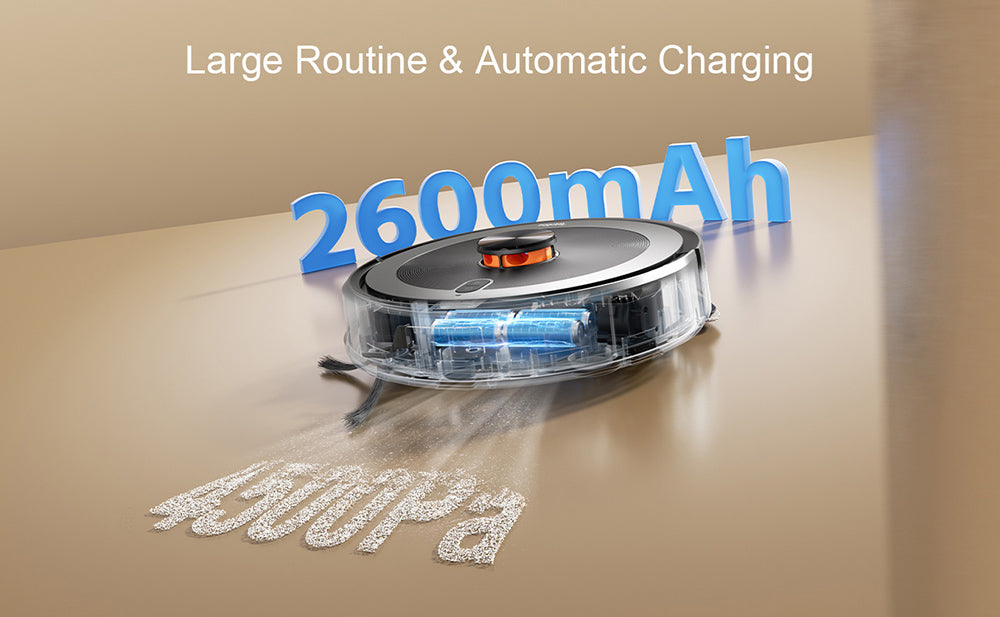 Robotický vysávač a mop 2 v 1 Teendow D10S MAX s automatickou vyprázdňovacou stanicou, silným sacím účinkom 4500 Pa a inteligentným mapovaním.