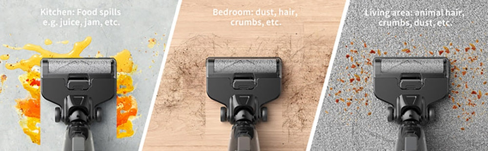 Bezšnúrový vysávač Tesvor R5 Pro na mokré a suché vysávanie, sací výkon 13000 Pa, samočistenie, 900 ml nádrž na vodu, inteligentný senzor nečistôt, maximálna doba prevádzky 45 minút, batéria 3800 mAh, hlasové ovládanie, LED displej