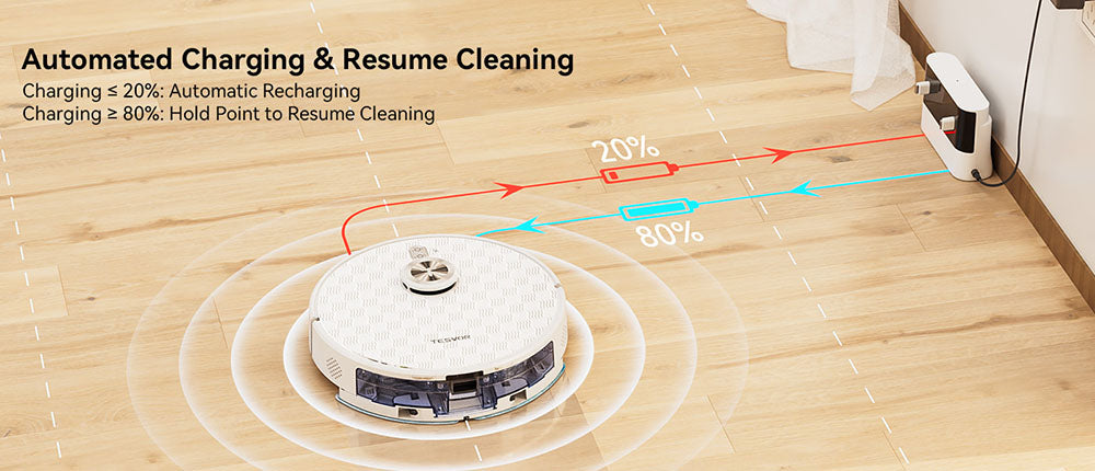 Tesvor S8 Pro 2 v 1 robotický vysávač s funkciou utierania, sací výkon 6000 Pa, LiDAR navigácia, doba prevádzky 240 minút, ovládanie cez aplikáciu/Alexa