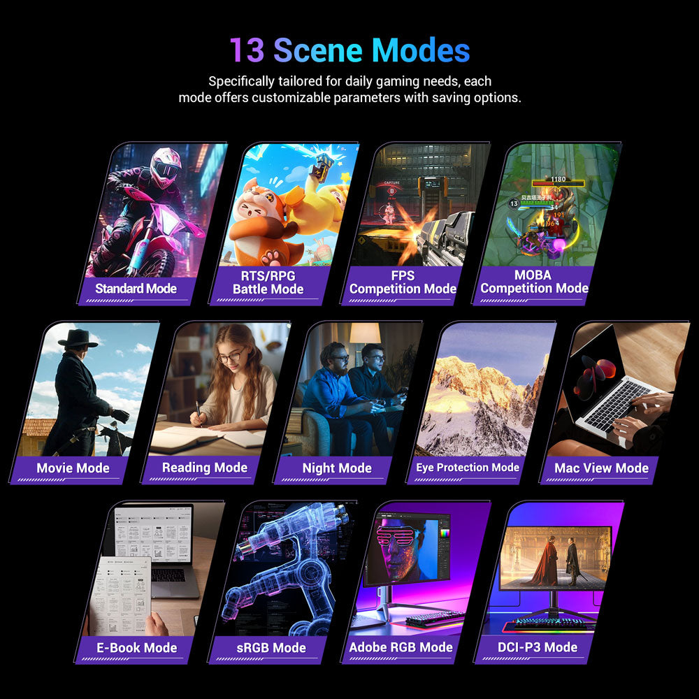 Herný monitor TITAN ARMY G27T8T, 26,5-palcový 2560*1440 QD-OLED displej, obnovovacia frekvencia 360 Hz, 0,03 ms GTG, 1000 nitov, HDR 400, Adaptive-Sync, Game Assist, 65W nabíjanie cez USB-C, duálne reproduktory, Ambient Light, 2*HDMI 2.1, 1*DP 1.4, 1*USB-A, 1*USB-B, 1*Audio