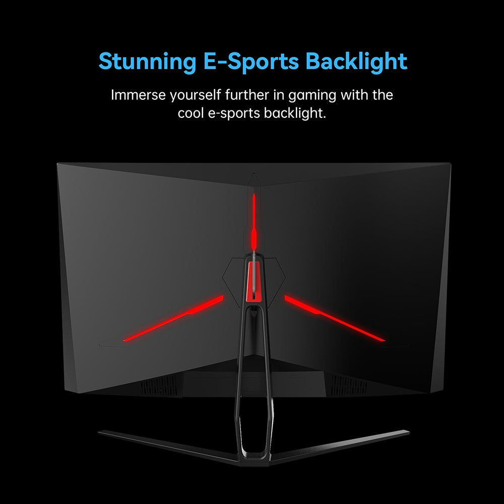 Herný monitor TITAN ARMY N32SQ PLUS s zakriveným displejom, 31,5-palcový 1500R 16:9 VA panel, obnovovacia frekvencia 144 Hz, rozlíšenie 2560x1440 HD, 99% sRGB, doba odezvy 1 ms MPRT, nízkomodré svetlo, podpora herných režimov FPS/RTS, 2*HDMI 2.0, 2*DP 1.4, 1*Audio, nastavenie sklonu s možnosťou upevnenia na stenu.