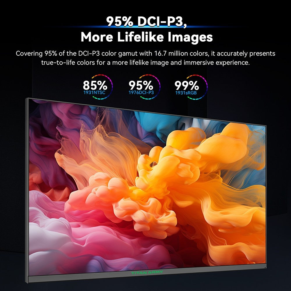 Komerčný monitor TITAN ARMY P32H2U, 32-palcový 4K UHD displej s rozlíšením 3840x2160, obnovovacia frekvencia 60 Hz, jas HDR10, nízka modrá svetelná vlna, vstavaný reproduktor, 95% farebný gamut DCI-P3, plne vybavený port USB-C s výkonom 65 W, montáž VESA.