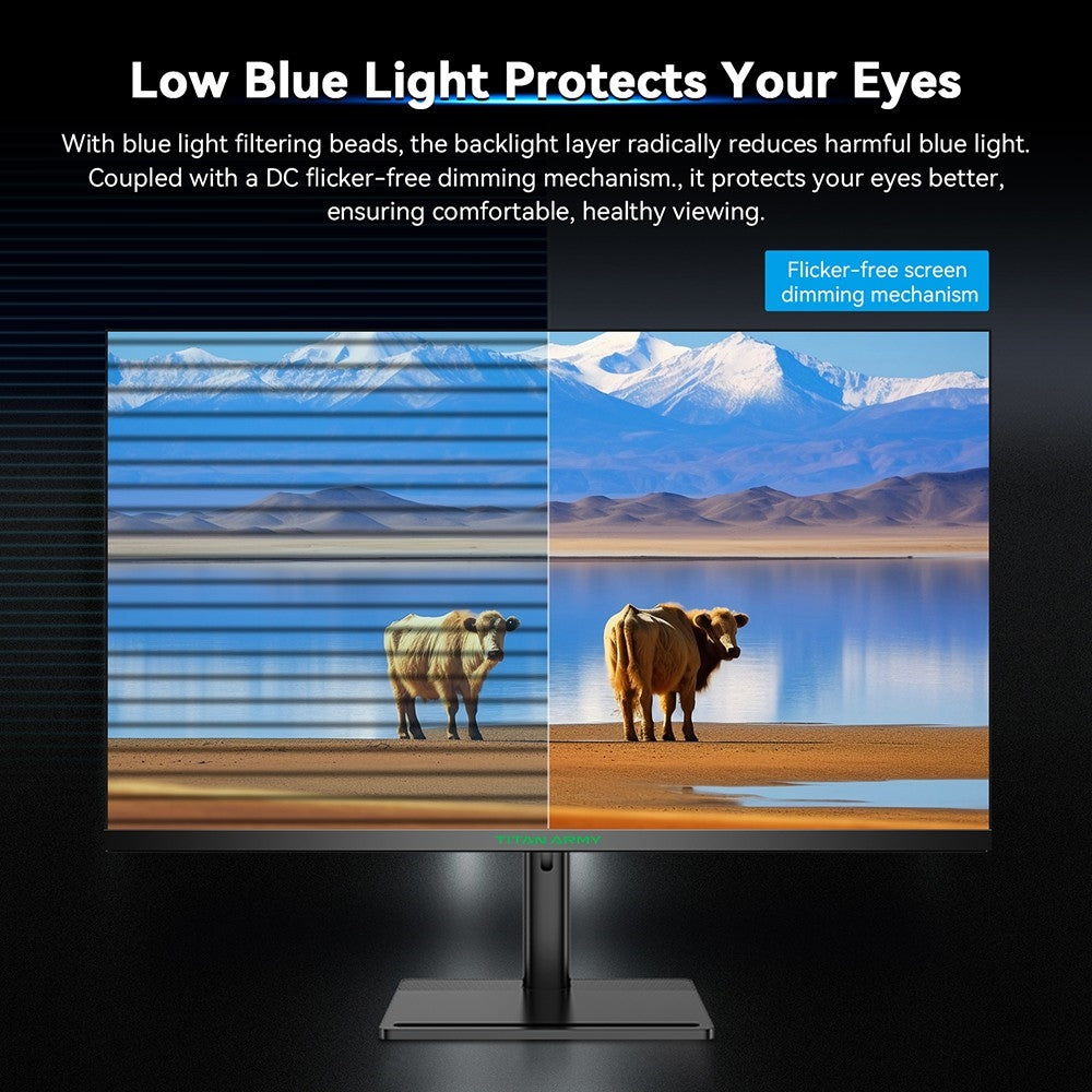 Komerčný monitor TITAN ARMY P32H2U, 32-palcový 4K UHD displej s rozlíšením 3840x2160, obnovovacia frekvencia 60 Hz, jas HDR10, nízka modrá svetelná vlna, vstavaný reproduktor, 95% farebný gamut DCI-P3, plne vybavený port USB-C s výkonom 65 W, montáž VESA.