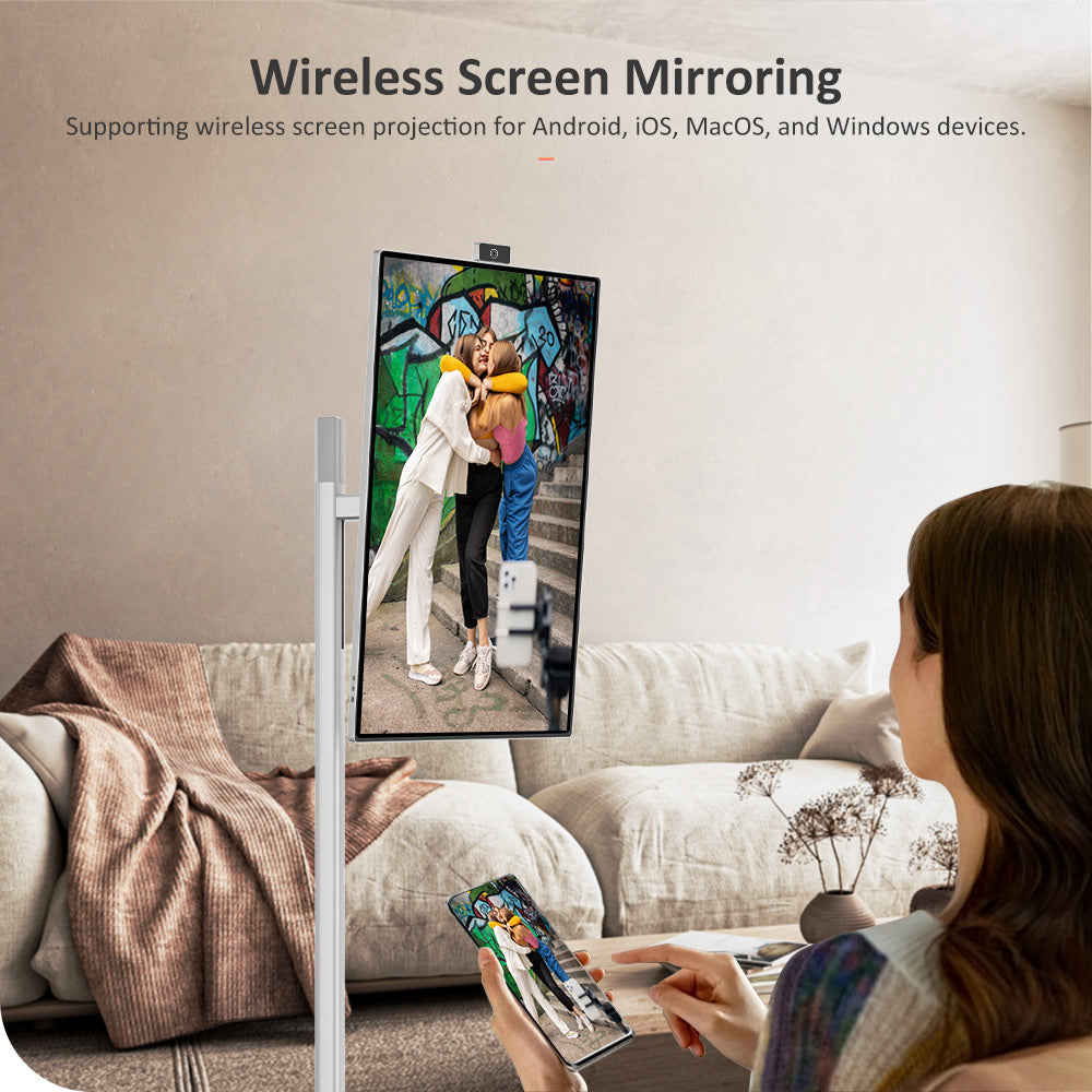 Titan Army V32D4U Pro, plochý 16:9 VA UHD 76Hz prenosný smart displej s výkonným čipsetom a viacerými režimami pripojenia.