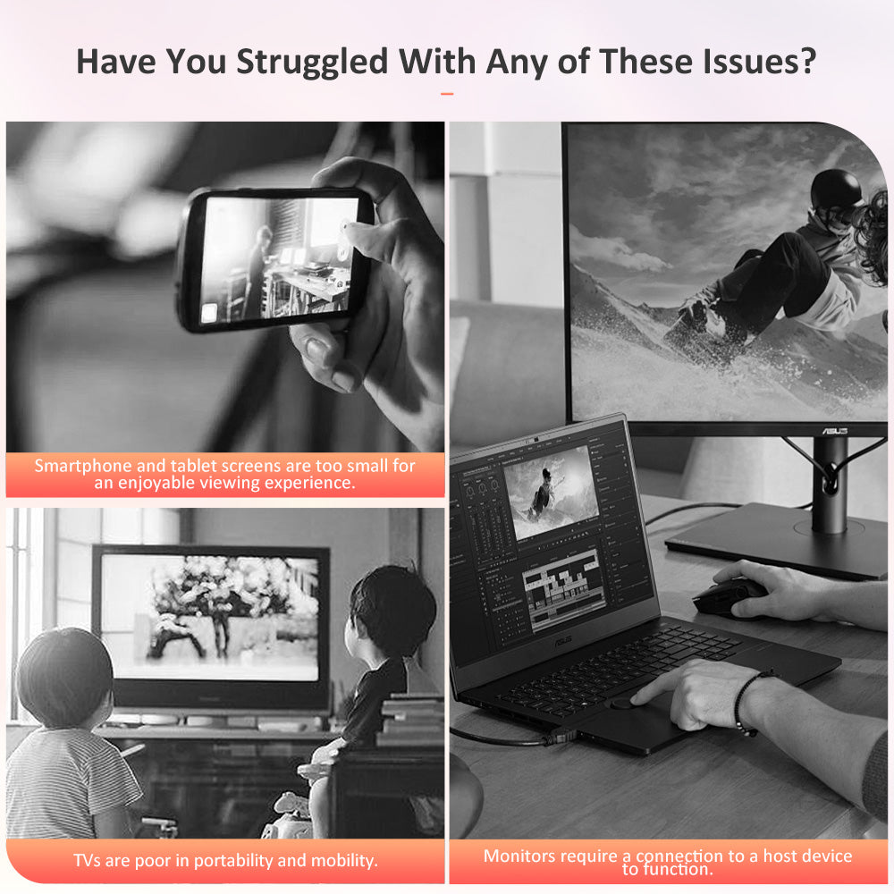 Titan Army V32D4U Pro, plochý 16:9 VA UHD 76Hz prenosný smart displej s výkonným čipsetom a viacerými režimami pripojenia.