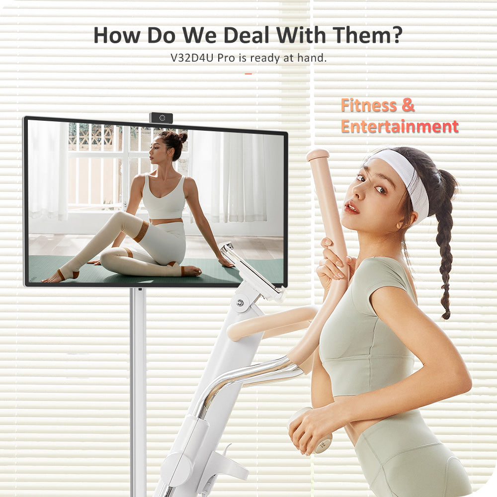 Titan Army V32D4U Pro, plochý 16:9 VA UHD 76Hz prenosný smart displej s výkonným čipsetom a viacerými režimami pripojenia.