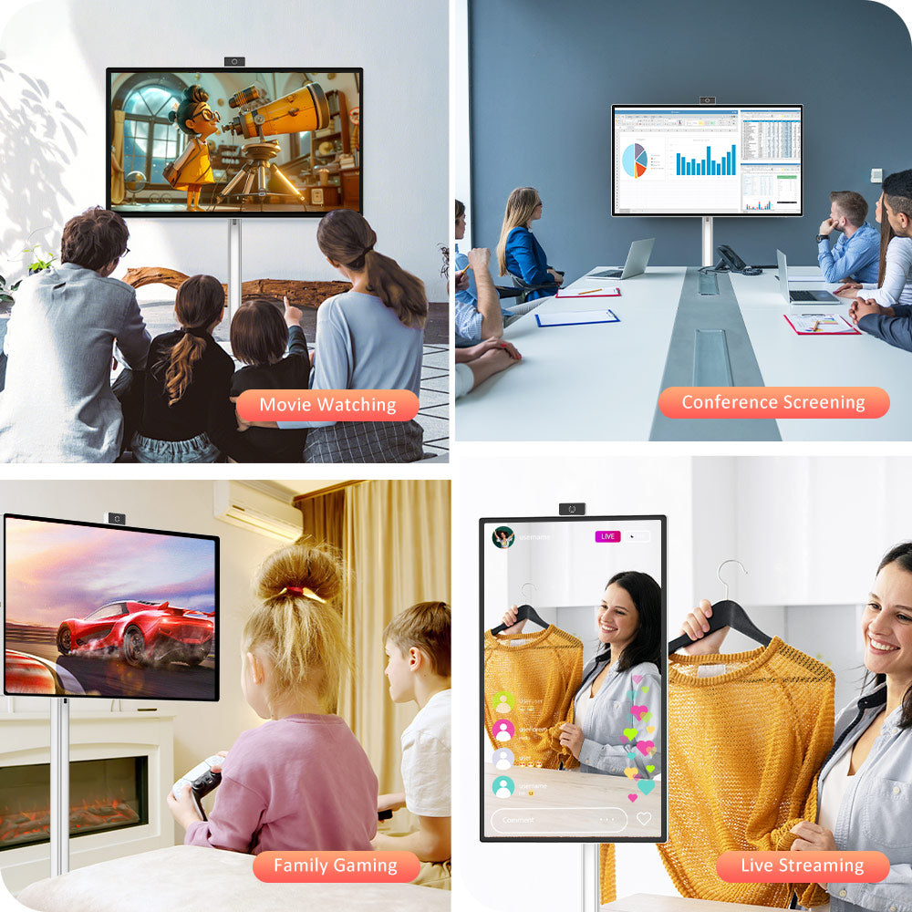 Titan Army V32D4U Pro, plochý 16:9 VA UHD 76Hz prenosný smart monitor s výkonným čipsetom a viacerými režimami pripojenia.