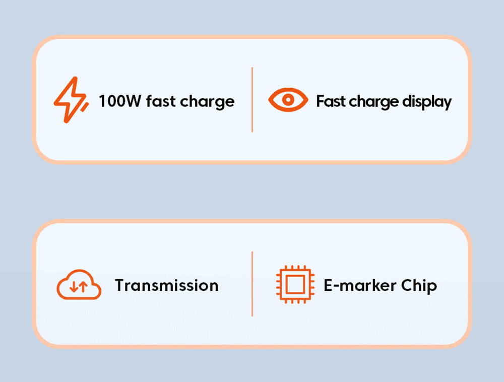 Toocki TXCTT1-XY01 PD 100W kábel pre rýchle nabíjanie, 5A, inteligentný digitálny displej, čip E-Marker, prenos dát 480 Mbps, pletený nylon, modrá - 1 m
