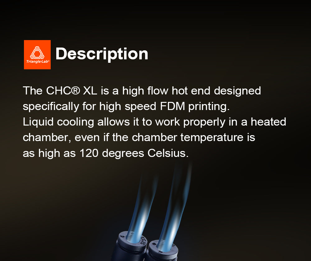 Triangelab CHC XL Vodné chladenie a odolná výstupná tryska pre FDM 3D tlačiarne