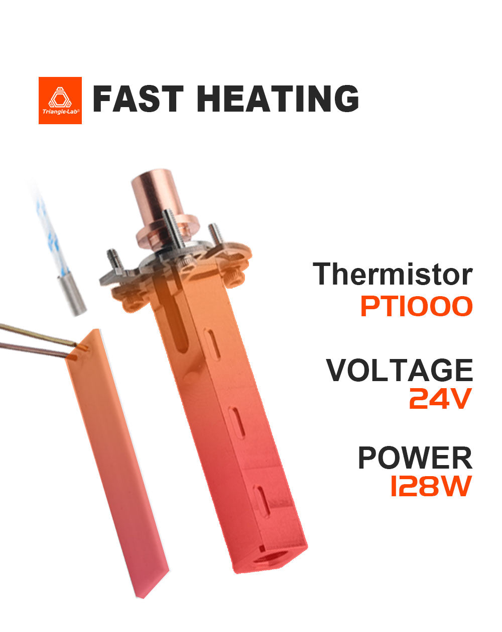 Vysokorýchlostná a odolná tlačová hlava Trianglelab CHC XL pre FDM 3D tlačiarne