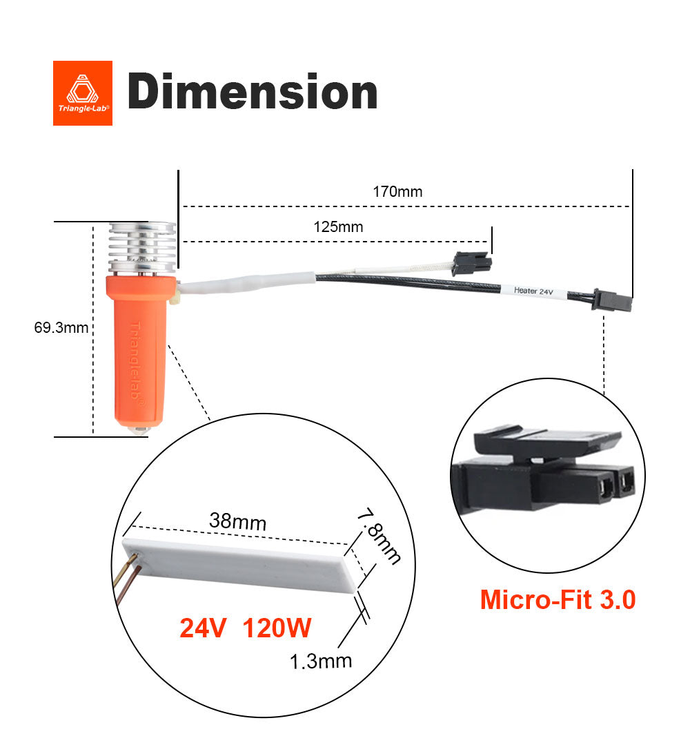 Vysokorýchlostná a odolná tlačová hlava Trianglelab CHC XL pre FDM 3D tlačiarne