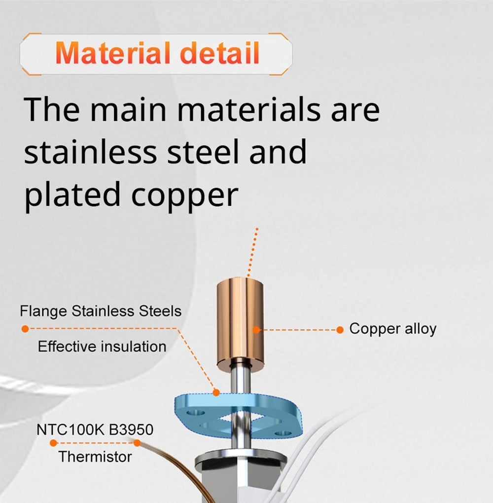 Horezná hlava Trianglelab CHCB-OT pre 3D tlačiarne, určená pre extrúder Creality Sprite.
