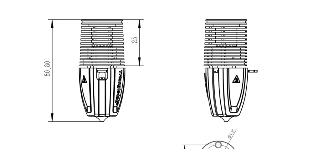 Horejná tryska Trianglelab Rapido ACE HF - PT1000 termistor, kompatibilná s Dragon/Rapido, adaptér V6