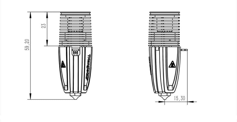 Trianglelab Rapido ACE UHF Hotend – PT1000 termistor, kompatibilný s Dragon/Rapido, adaptér V6
