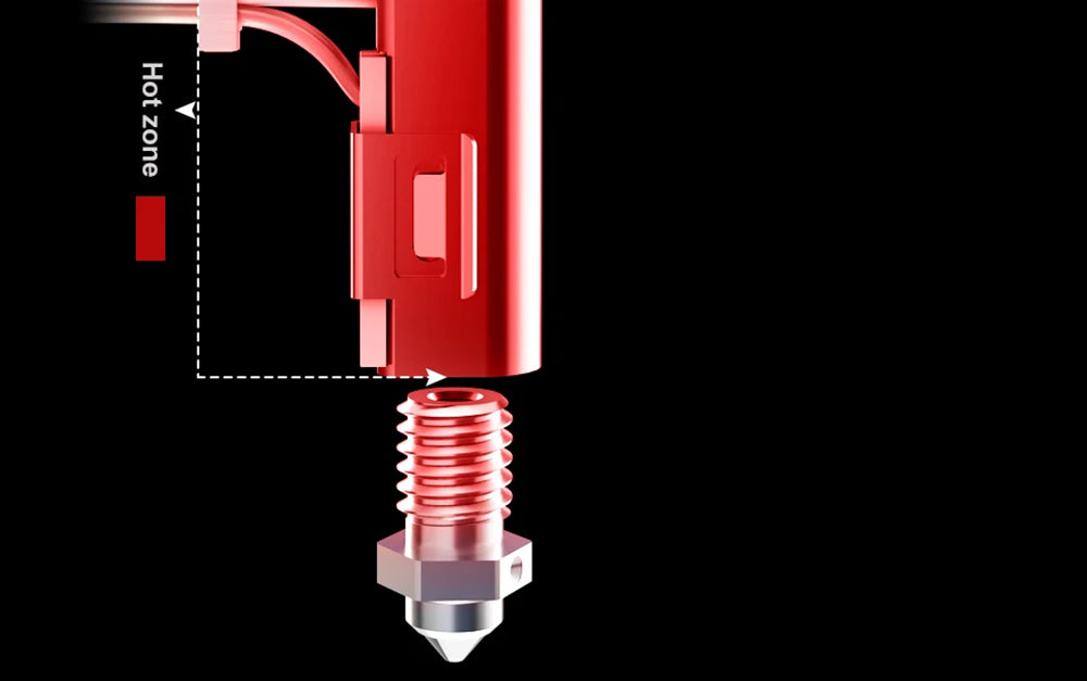 Trianglelab Rapido ACE UHF Hotend – PT1000 termistor, kompatibilný s Dragon/Rapido, adaptér V6