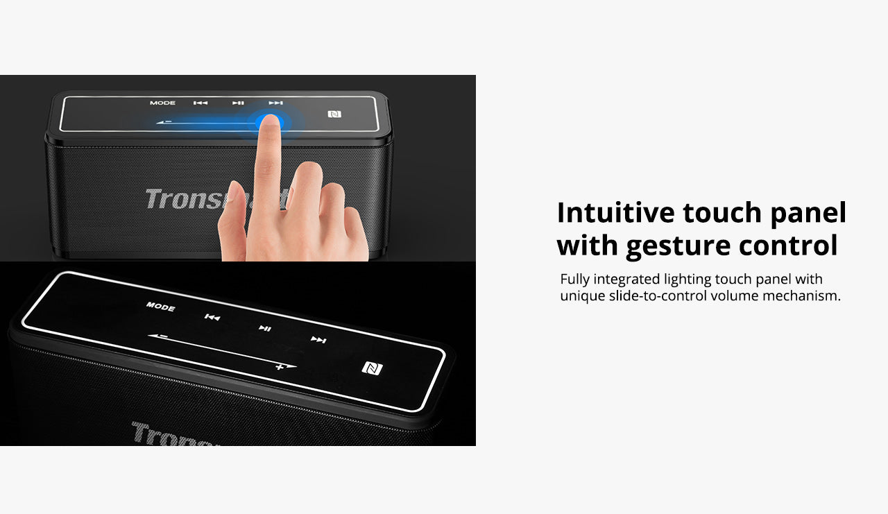 Bluetooth reproduktor Tronsmart Element Mega SoundPulse™ s výkonným 40W maximálným výstupom, 3D digitálnym zvukom, TWS a intuitívnym dotykovým ovládáním – čierna farba
