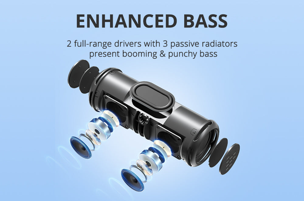 Prenosný Bluetooth reproduktor Tronsmart T7 Lite 24W, vodotesný IPX7, batéria 4000 mAh, Bluetooth 5.3, čierna