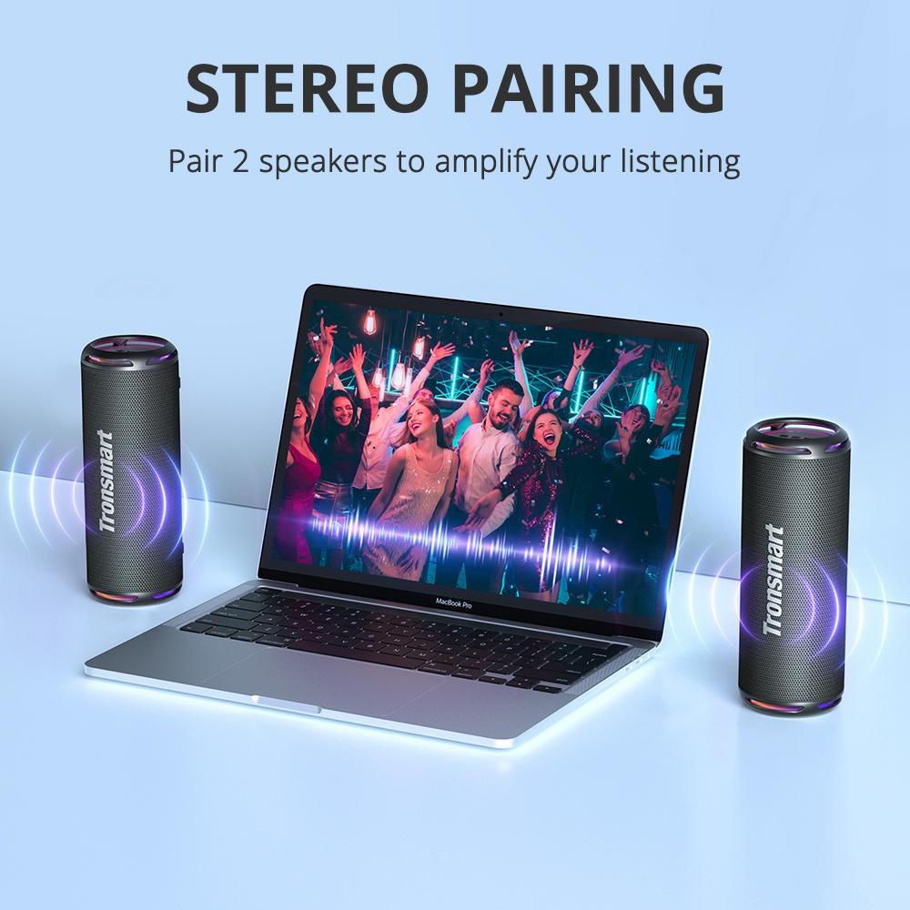 Prenosný Bluetooth reproduktor Tronsmart T7 Lite 24W, vodotesný IPX7, batéria 4000 mAh, Bluetooth 5.3, čierna