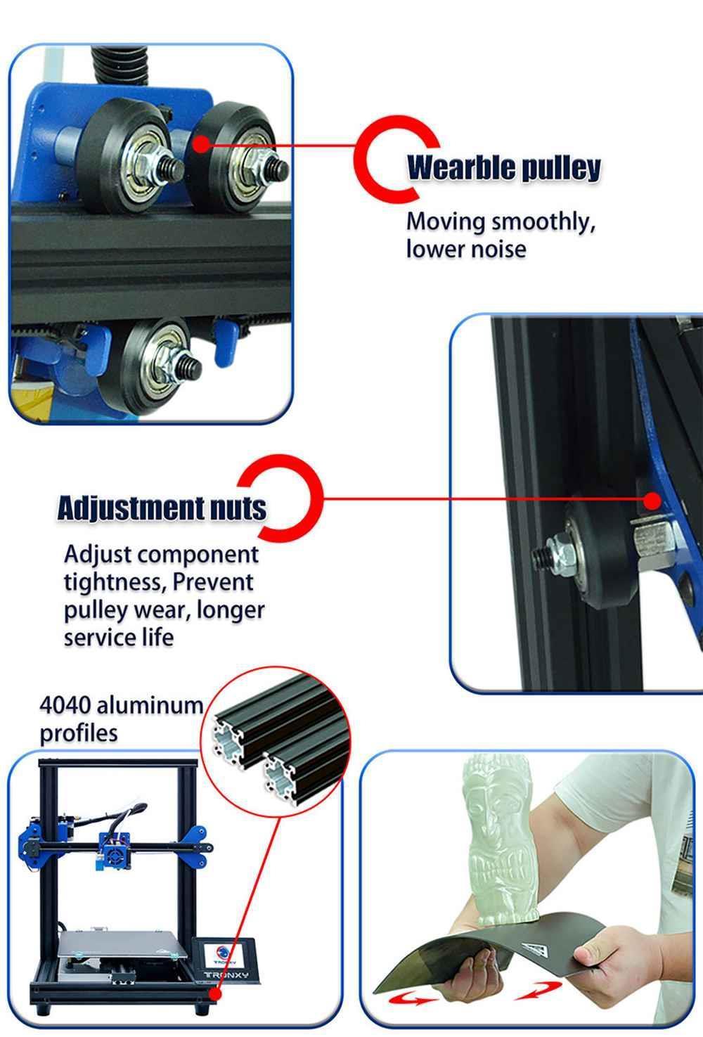 3D tlačiareň TRONXY XY-2 Pro Titan, Titan extrúder, detekcia nedostatku materiálu, ultra tiché obnovenie tlače, 255x255x245mm