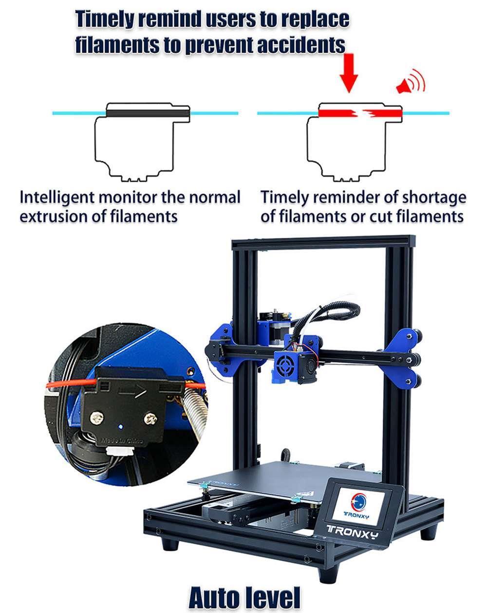 3D tlačiareň TRONXY XY-2 Pro Titan, Titan extrúder, detekcia nedostatku materiálu, ultra tiché obnovenie tlače, 255x255x245mm