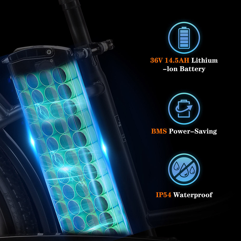 Elektrokol TTGO YY-26ST, 250W motor, 36V 14,5Ah batéria, 26*1,95 palcové pneumatiky, max. rýchlosť 25 km/h, max. dojazd 100 km, kotúčové brzdy, 6-stupňová prevodovka SHIMANO, LED displej - čierna