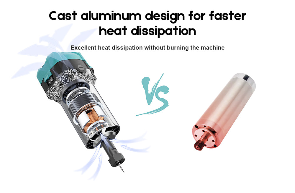 TWO TREES 800W 30000 ot./min Fréza na drevo, šesť rýchlostí, pre sériu TTC450