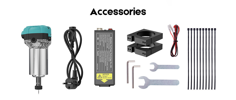 TWO TREES 800W 30000 ot./min Fréza na drevo, šesť rýchlostí, pre sériu TTC450