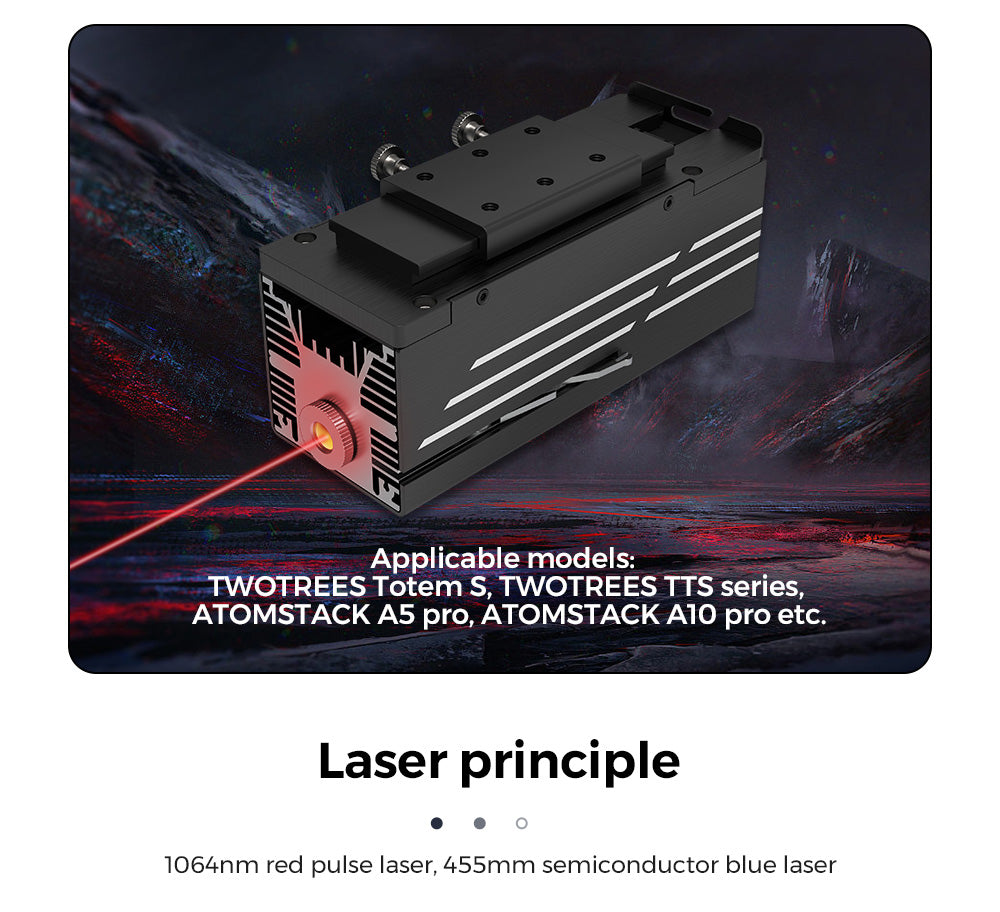 Infračervený laserový modul TWO TREES T20 1064nm 2W pre gravírovací laser TT-5.5S / TTS - čierna farba