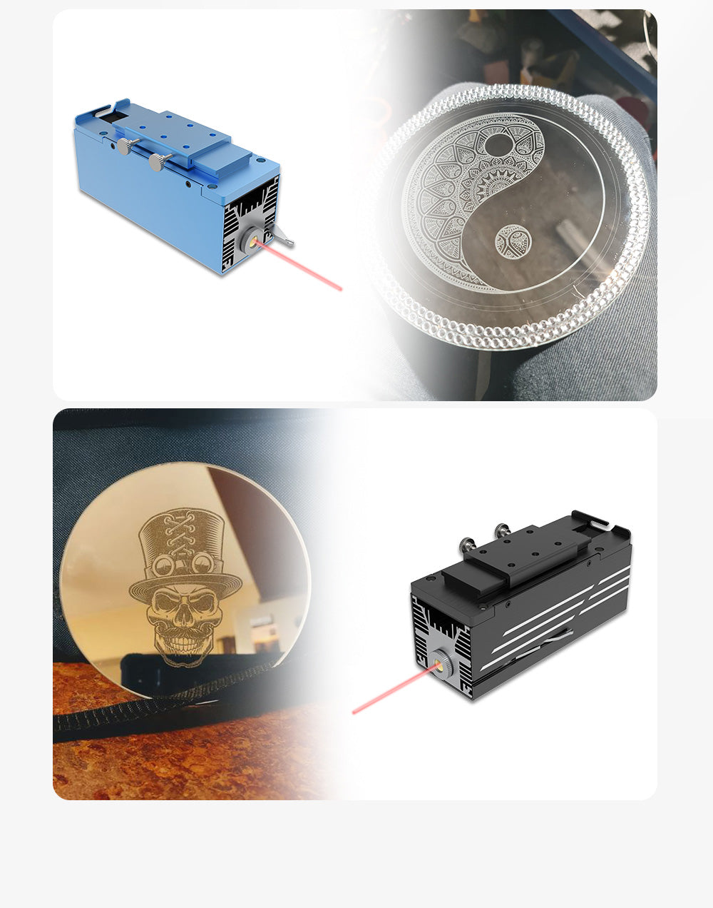 Infračervený laserový modul TWO TREES T20 1064nm 2W pre gravírovací laser TT-5.5S / TTS - čierna farba
