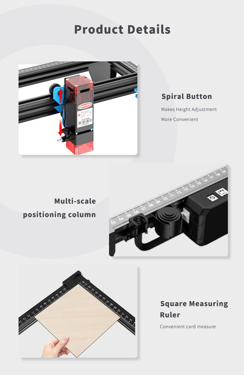 TWO TREES TTS-10 Pro 10W laserový gravírovací a rezací stroj, gravírovacia rýchlosť 30000 mm/min, 300x300 mm, pripojenie cez aplikáciu, diaľkové ovládanie