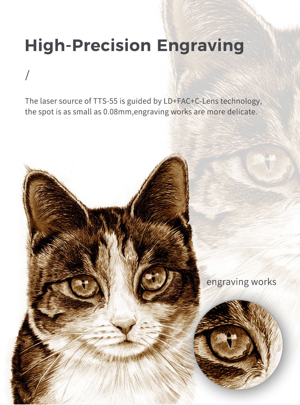 Laserový gravírovací a rezací stroj Two Trees TTS 20W, kovový CNC laserový gravírovací stroj, gravírovacia plocha 300x300mm