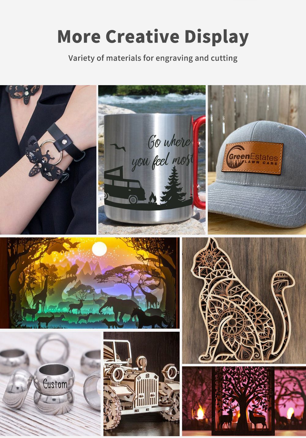 Laserový gravírovací a rezací stroj Two Trees TTS 20W, kovový CNC laserový gravírovací stroj, gravírovacia plocha 300x300mm