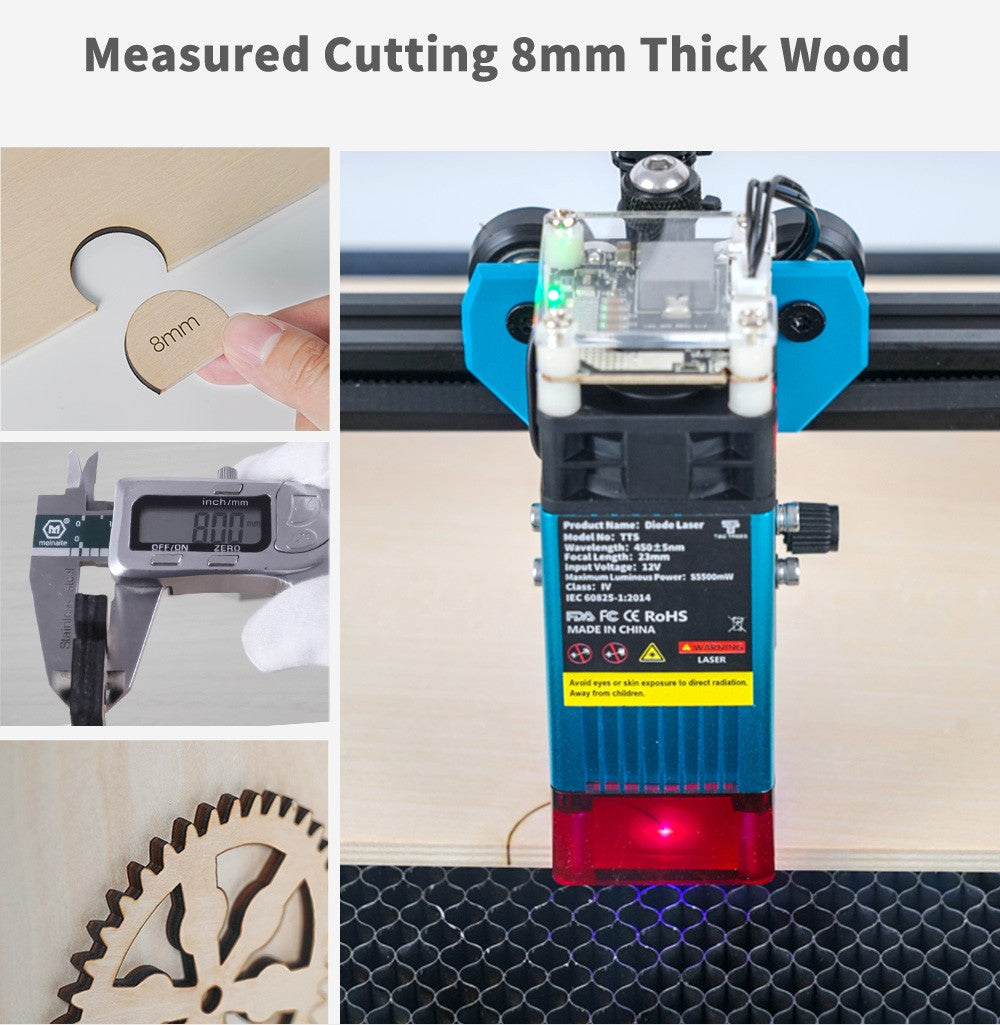 Laserový gravírovací a rezací stroj Two Trees TTS 20W, kovový CNC laserový gravírovací stroj, gravírovacia plocha 300x300mm
