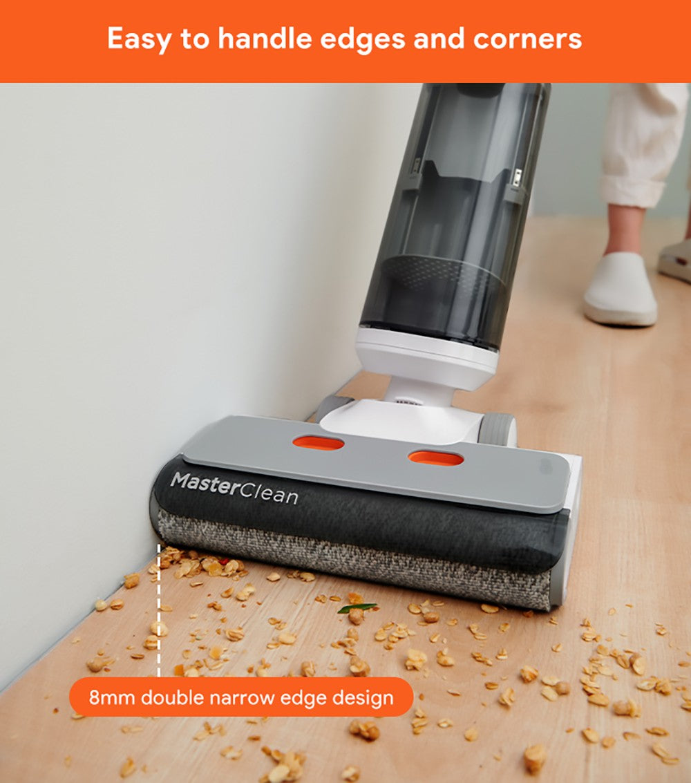 Bezšnúrový vysávač na mokré a suché vysávanie Ultenic AC1, sací výkon 15 KPa, 2L nádrž na vodu, čistenie s dvojitým okrajom, 45minútová doba prevádzky, inteligentný LED displej, podpora aplikácie, hlasový asistent - EU zástrčka